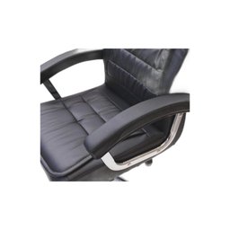 Cadeira Giratória em Couro Califórnia Fratini Móveis Preto - 7