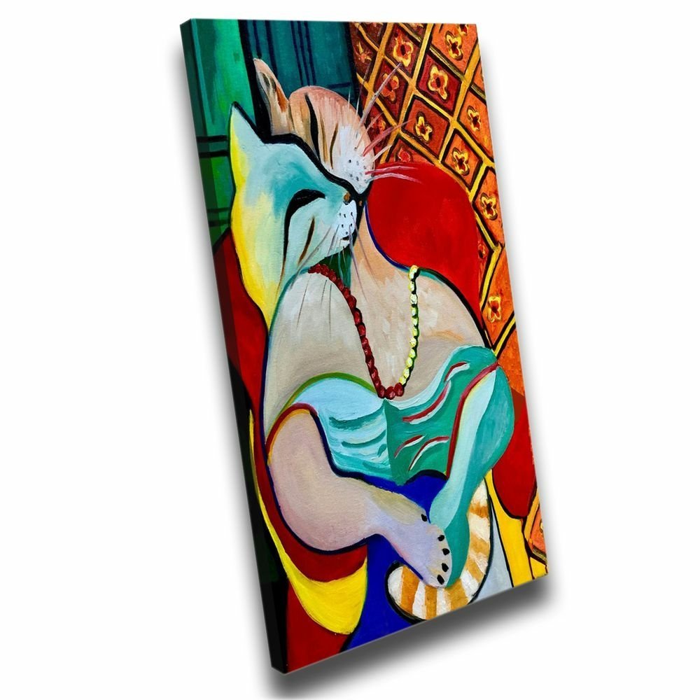 Quadro Decorativo Pablo Picasso O Sonho:120x80 cm/PRETA - 2