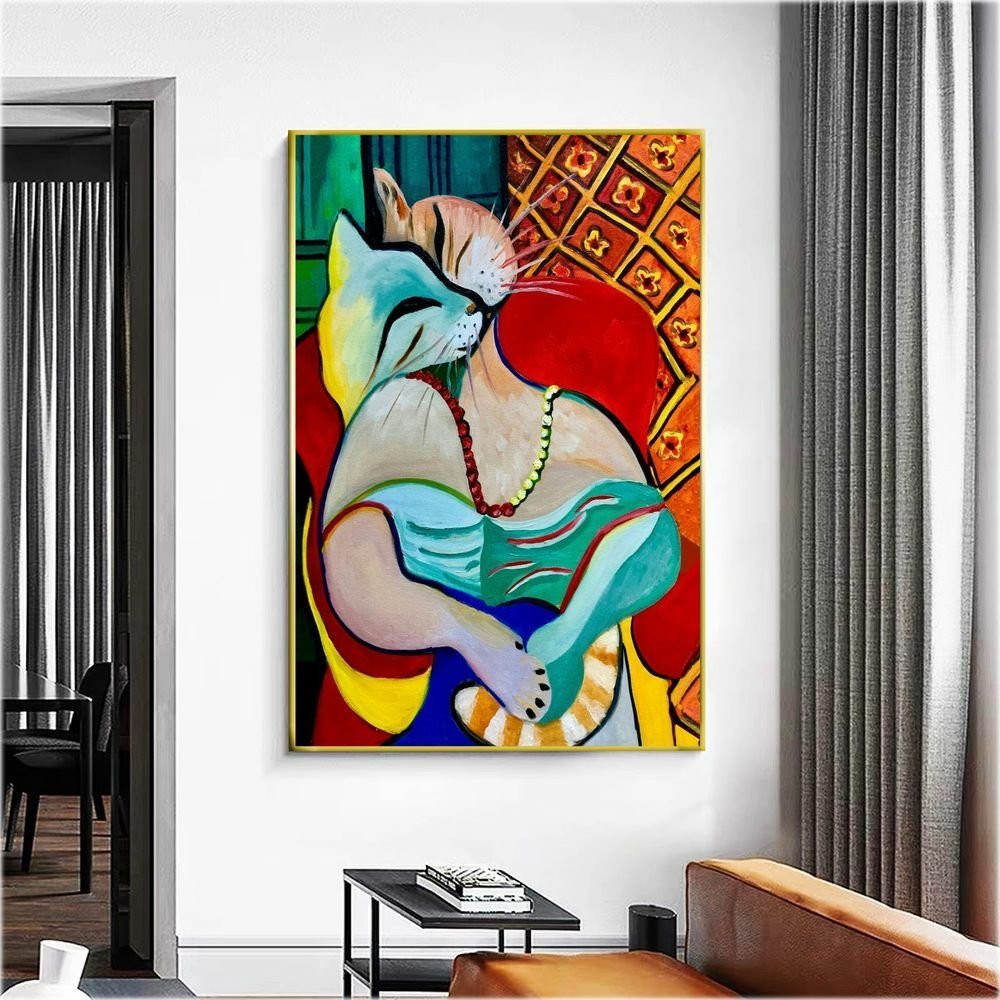 Quadro Decorativo Pablo Picasso O Sonho:120x80 cm/PRETA - 6