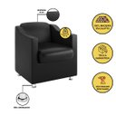 Ver imagem 2 de Poltrona Cadeira Clínica Recepção Hospital Dentista Cor:preto