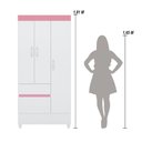 Ver mais imagens de Kit Guarda Roupa Solteiro 3 Portas Wind Cômoda Astral Branco
