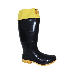 Bota de Pvc Preta com Polaina Kadesh Safety Boots Ref 6033polpa