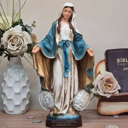 Nossa Senhora Das Graças da Medalha Milagrosa 20cm Resina - 2