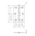 Ver imagem 2 de Kit 27 Dobradiça Preta de Porta / Janela Pino Solto Real 3"