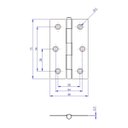 Ver imagem 2 de Kit 27 Dobradiça Preta de Porta / Janela Pino Solto Real 3"