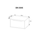 Ver imagem 4 de Gabinete de Banheiro Balcão Suspenso Bn3646 e Balcão C/ Rodízios Bn3647 60cm e Armário C/