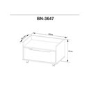 Ver imagem 6 de Gabinete de Banheiro Balcão Suspenso Bn3646 e Balcão C/ Rodízios Bn3647 60cm e Armário C/