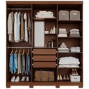 Ver imagem 4 de Guarda-Roupa Casal Maya 6 Portas 2 Gavetas Giratório com Espelho MDF Pm Home