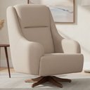 Ver imagem 2 de Poltrona de Amamentação com Balanço Giratória Fábula D02 Bouclê Marrom Claro B-122 - Lyam Decor