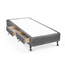 Ver imagem 1 de Cama Box Base c/Gavetas Solteiro Poli Tecido Gray (88x27-c/2 Gavs) - Castor