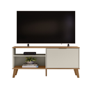 Ver imagem 2 de Rack Madri 120m para Tv até 50'' com Porta Basculante e Prateleira Off White/nature - Peternella