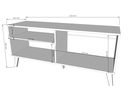 Ver imagem 5 de Rack Madri 120m para Tv até 50'' com Porta Basculante e Prateleira Off White/nature - Peternella