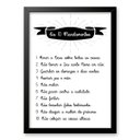 Ver imagem 1 de Quadro Decorativo Os 10 Mandamentos 24x18cm:moldura Preta