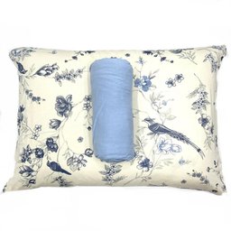 JOGO DE LENÇOL ALTENBURG QUEEN 3 PEÇAS MALHA IN COTTON COM FRONHAS - UN - BOTANICAL BLUE - 1