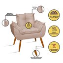 Ver mais imagens de Kit 02 Poltronas + Namoradeira + Puff Opala Balaqui Decor Cor:bege