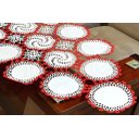 Ver imagem 2 de Caminho de Crochê Linha Cléa 1,55m - Branco e Vermelho Arte & Tear