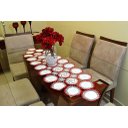 Ver imagem 1 de Caminho de Crochê Linha Cléa 1,55m - Branco e Vermelho Arte & Tear