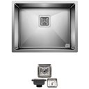 Ver imagem 1 de Cuba Quadrada Inox 304 Cozinha Pia Embutir Sobrepor Gourmet 55x45 Premium com Válvula