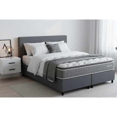 Cama Box Crc King +Colchão Molas Ensacadas Serene Kappesberg 193x203