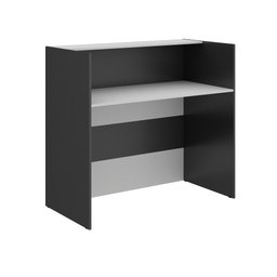 Balcão de Atendimento Recepção de 120 cm New City Cinza com Preto Web Office - 2