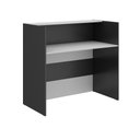 Ver imagem 2 de Balcão de Atendimento Recepção de 120 cm New City Cinza com Preto Web Office