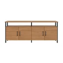 Ver imagem 3 de Balcão Aparador Mdf 4 Portas 180cm Freijó/preto Fosco F45