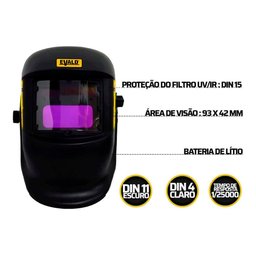 Máscara de Solda Automática Fixa Profissional EVF-1020 EVALD - 5