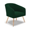 Ver mais imagens de Sofá Namoradeira e Poltrona Pé Palito Natural Stella Bouclê Verde D03 - D'Rossi