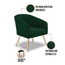 Ver imagem 4 de Sofá Namoradeira e Poltrona Pé Palito Natural Stella Bouclê Verde D03 - D'Rossi