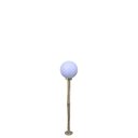 Ver imagem 1 de Poste de Jardim com Globo de Polietileno Leitoso 1,30m P10/b15 em Aço Ouro Velho