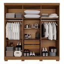 Ver imagem 4 de Guarda-roupa Casal Pinheiro 6 Portas 2 Gavetas com Espelho Cinamomo - Pnr Móveis