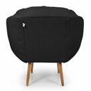 Ver imagem 6 de Kit 2 Poltronas Marcela Bouclê Preto Pés Palito - Pallazio