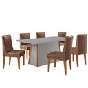 Ver imagem 2 de Mesa de Jantar Diane 180cm Tampo Mdf Vidro com 6 Cadeiras Isadora Moderna Mobília