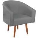 Ver imagem 5 de Kit 02 Poltronas Decorativas Sala de Estar Recepção Luiza Pés Palito Suede - Doce Sonho Móveis KIT 2