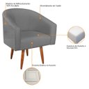 Ver imagem 4 de Kit 02 Poltronas Decorativas Sala de Estar Recepção Luiza Pés Palito Suede - Doce Sonho Móveis KIT 2