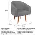 Ver imagem 3 de Kit 02 Poltronas Decorativas Sala de Estar Recepção Luiza Pés Palito Suede - Doce Sonho Móveis KIT 2