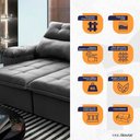 Ver imagem 4 de Sofá Retrátil Reclinável Verona 1,50m Suede Velut Cinza Molas no Assento - King House