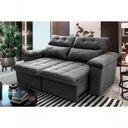 Ver imagem 1 de Sofá Retrátil Reclinável Verona 1,50m Suede Velut Cinza Molas no Assento - King House