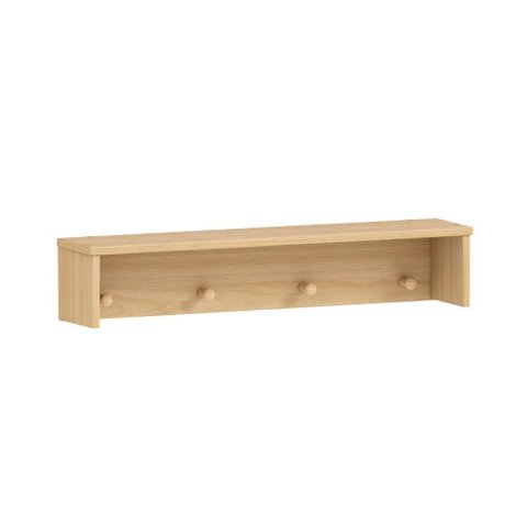 Prateleira Infantil com Pendurador Quater 90cm | MDF e Madeira Pinus