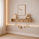 Ver imagem 3 de Prateleira Infantil com Pendurador Quater 90cm | MDF e Madeira Pinus