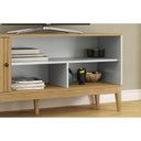 Ver imagem 4 de Rack Bancada P/ Tv até 55 Pol Mb 1056 C/ 1 Porta 136cm Mel/petroleo - Movelbento