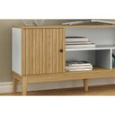 Ver imagem 5 de Rack Bancada P/ Tv até 55 Pol Mb 1056 C/ 1 Porta 136cm Mel/petroleo - Movelbento