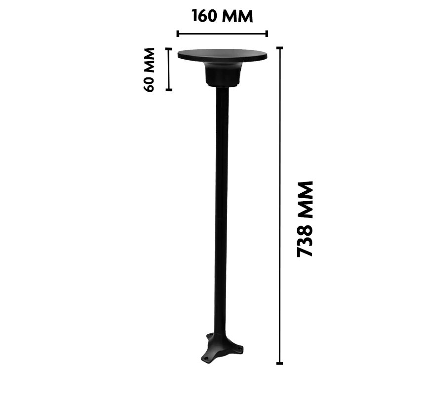 Espeto Led Jardim Poste e Espinho 12w 3000k Branco Quente Bivolt Preto - 5