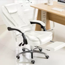 Ver imagem 4 de Cadeira de Escritorio Presidente Ergonomica Apoio para Pés - Branca