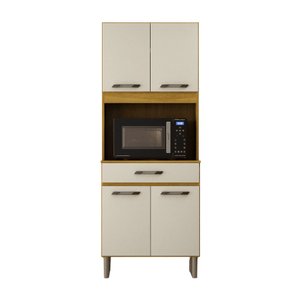 Armário de Cozinha Multiuso 4 Portas Verona com Espaço para Micro-ondas
