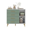 Ver imagem 4 de Cômoda para Quarto Infantil Kids Espresso Móveis Verde/Branco