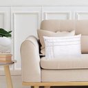 Ver imagem 2 de Kit 2 Capas para Almofada Drapeada Line T Retangular em Veludo Várias Cores Cor:branco