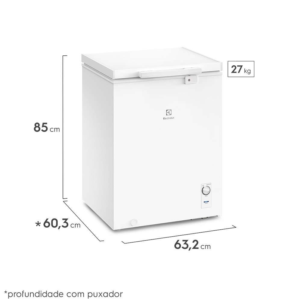 Freezer Horizontal Electrolux 1 Porta 143L HE150 Branco - 4