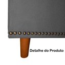 Ver imagem 4 de Kit Cabeceira e Calçadeira com Baú 195 Cm King Casal Diana Suede Cinza - Fina Mobília