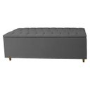Ver imagem 2 de Kit Cabeceira e Calçadeira com Baú 195 Cm King Casal Diana Suede Cinza - Fina Mobília